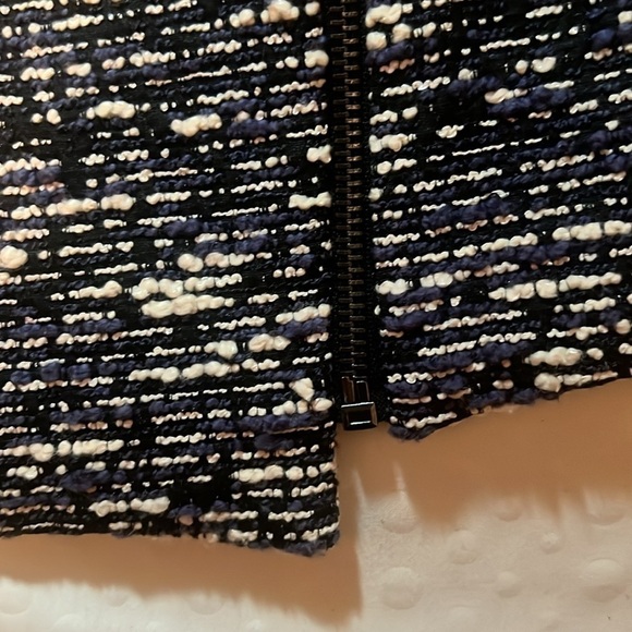 Forever21 tweed mini skirt size M full zipper down Asymmetrical - Picture 4 of 11